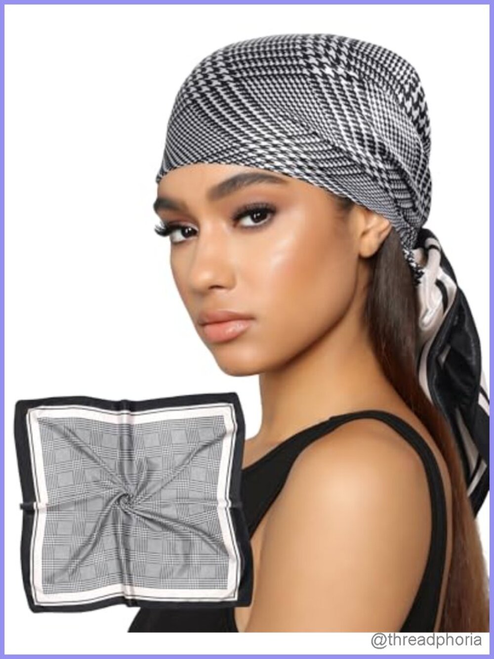 Satin Head Scarf for Women 35 Inch Silk Like Hair Bandana